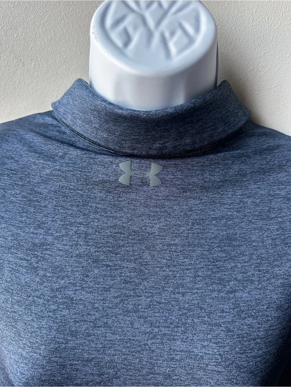 Under Armour Playoff Polo Shirt Men Blue Gray Performance Golf Stretch Button XL